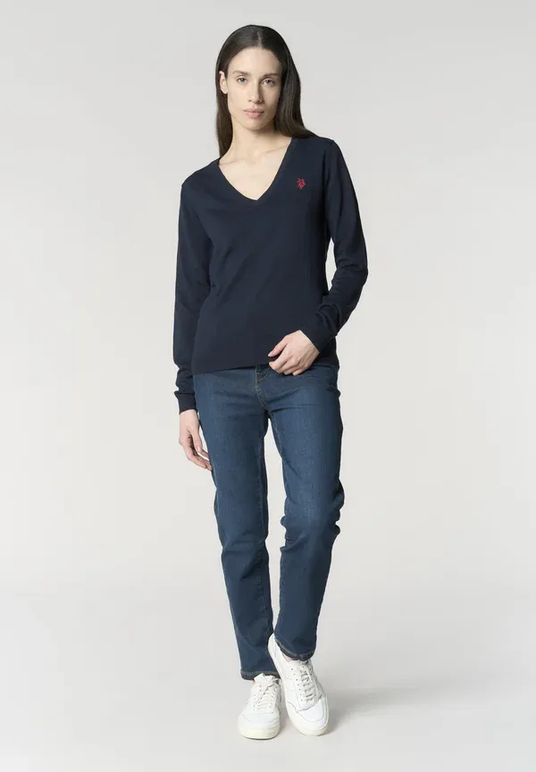 Джемпер хлопковый Jumper U.S. Polo Assn., Blu, синий — фото 2