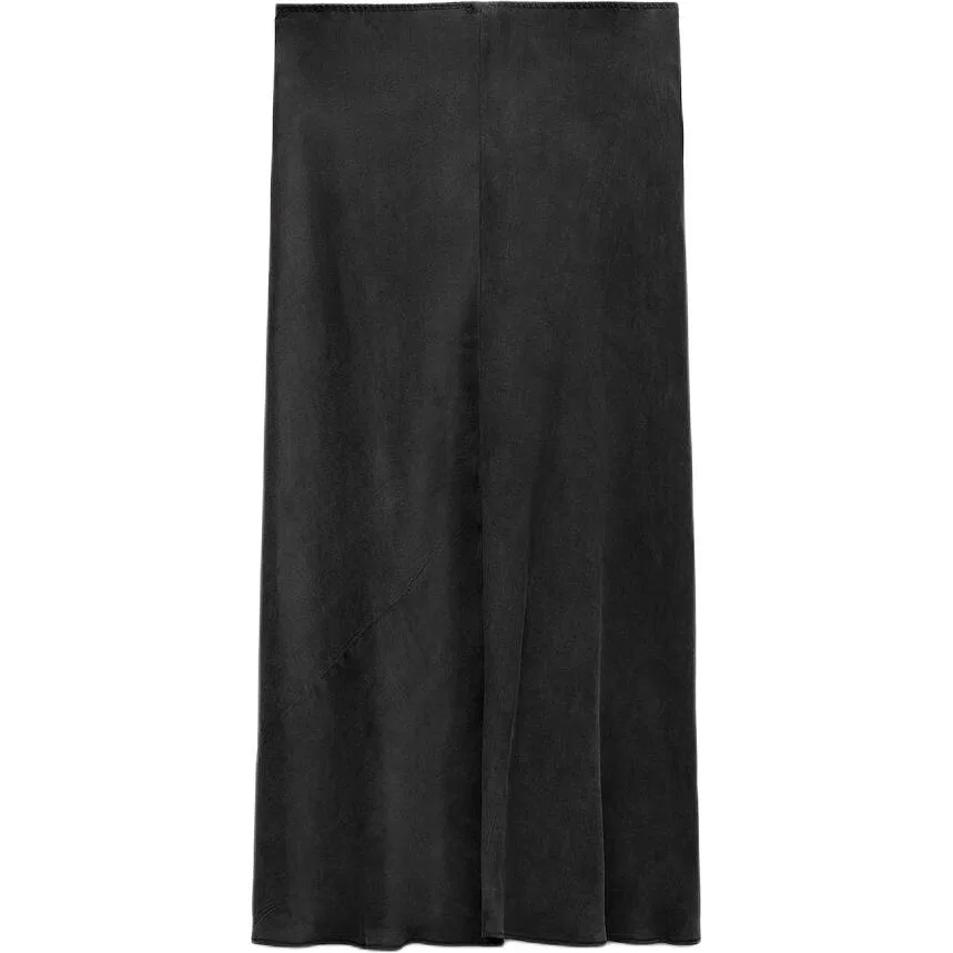 Женская юбка длинная повседневная ZARA, Black — фото 3