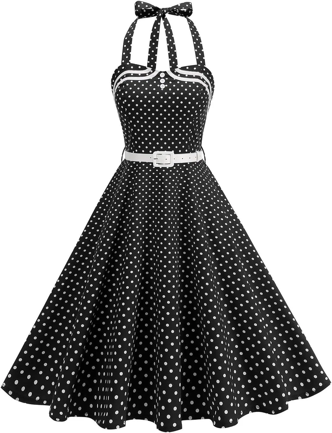 Женское платье-ретро с принтом, Vintage Rockabilly, чёрный