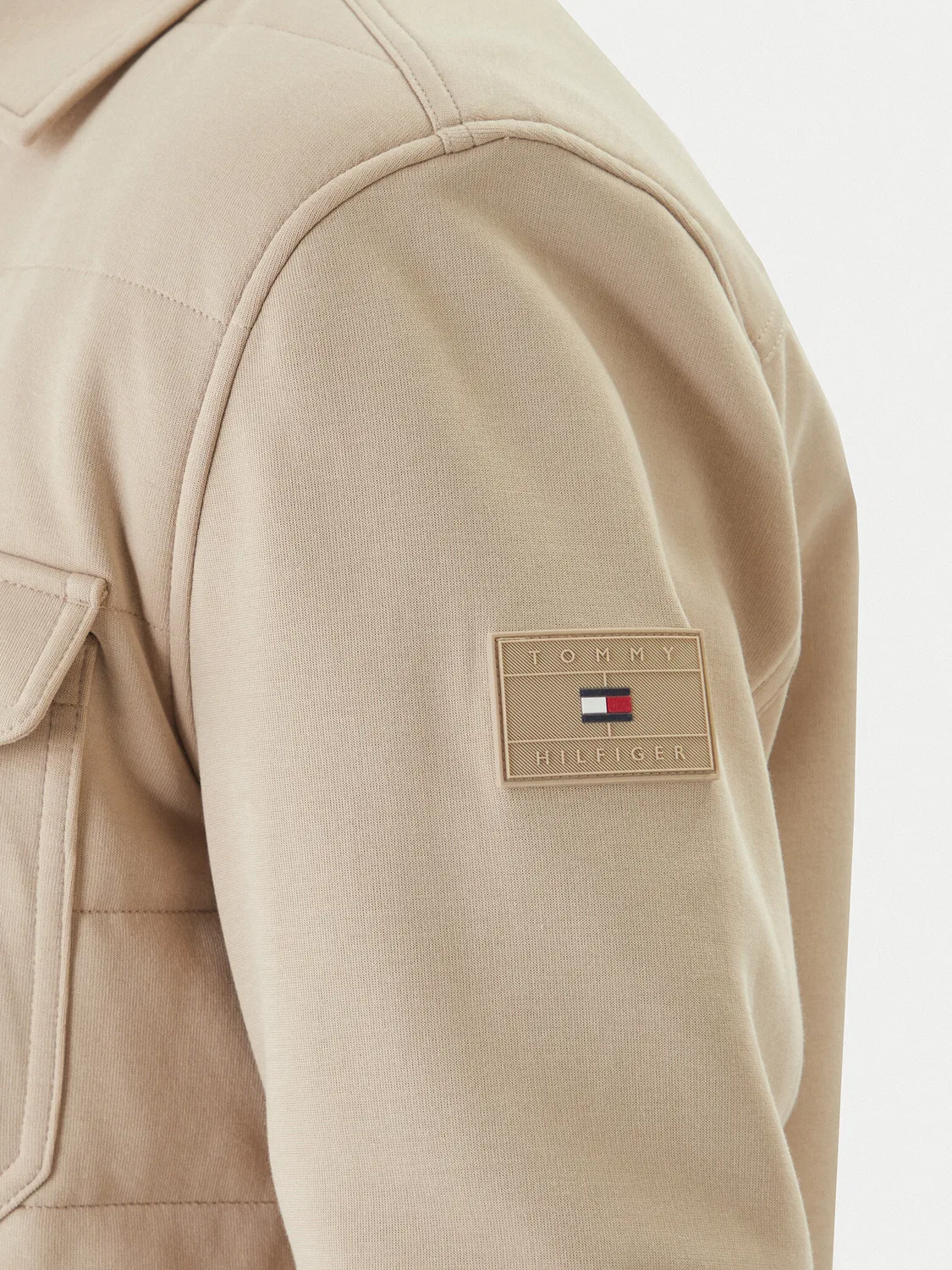 Мужская демисезонная куртка стандартного кроя Mix Media Tommy Hilfiger, бежевый — фото 4