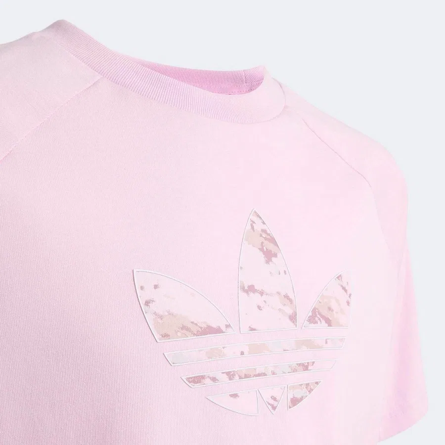 Футболка с принтом Graphic Trefoil Loose adidas, Розовый — фото 4
