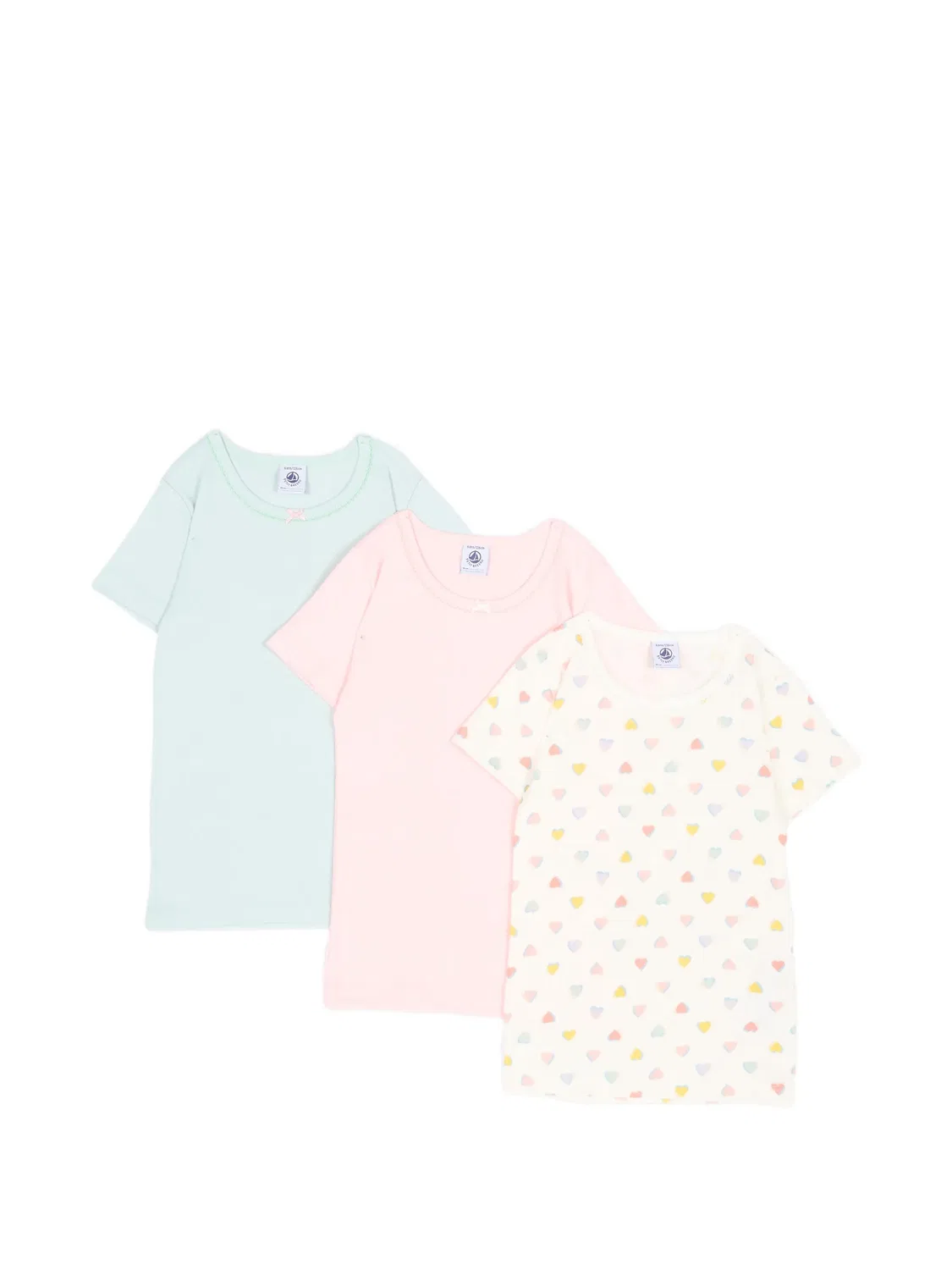 Комплект из трех футболок с принтом Petit Bateau, зеленый