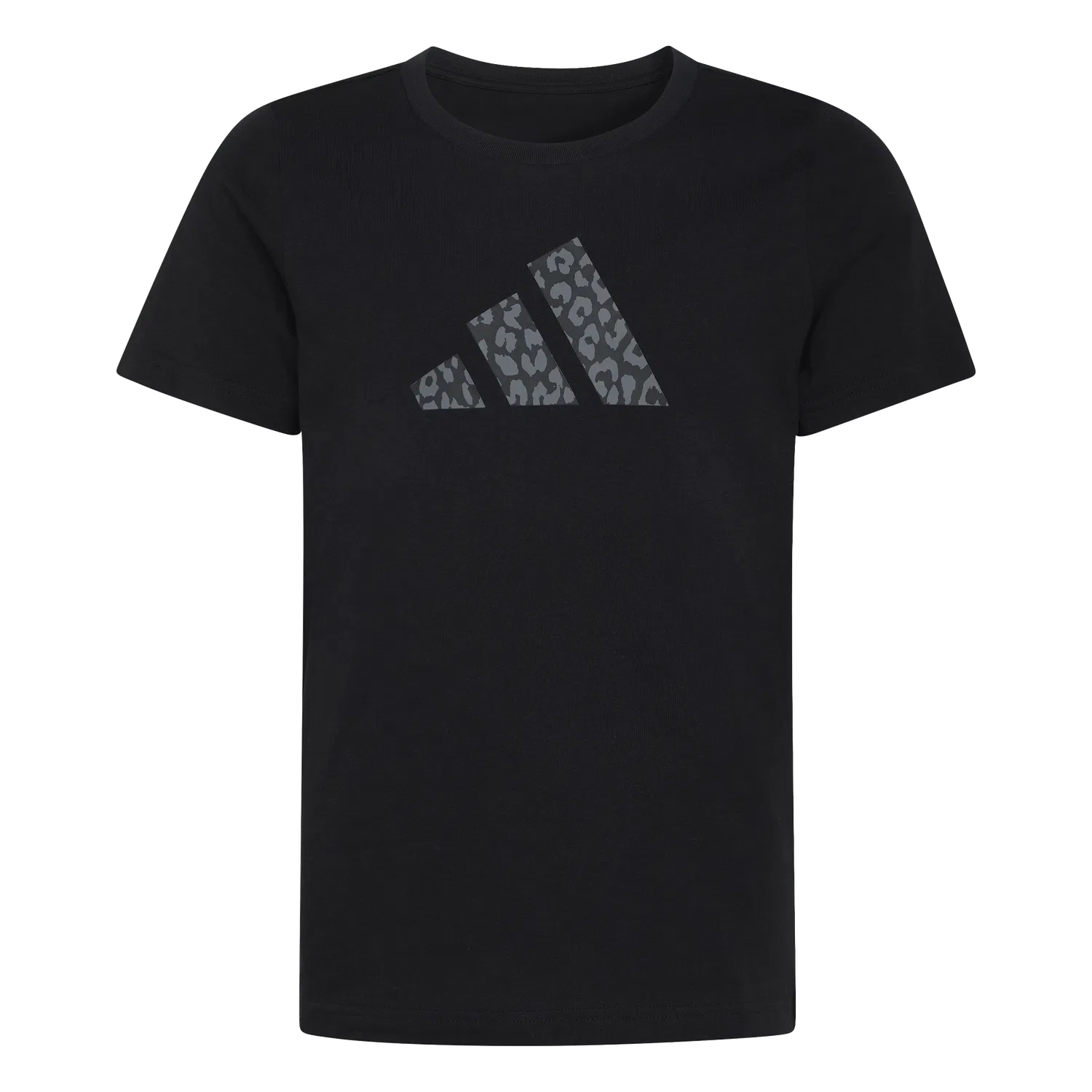 Футболка для девочек с принтом Animal Print Adidas, черный