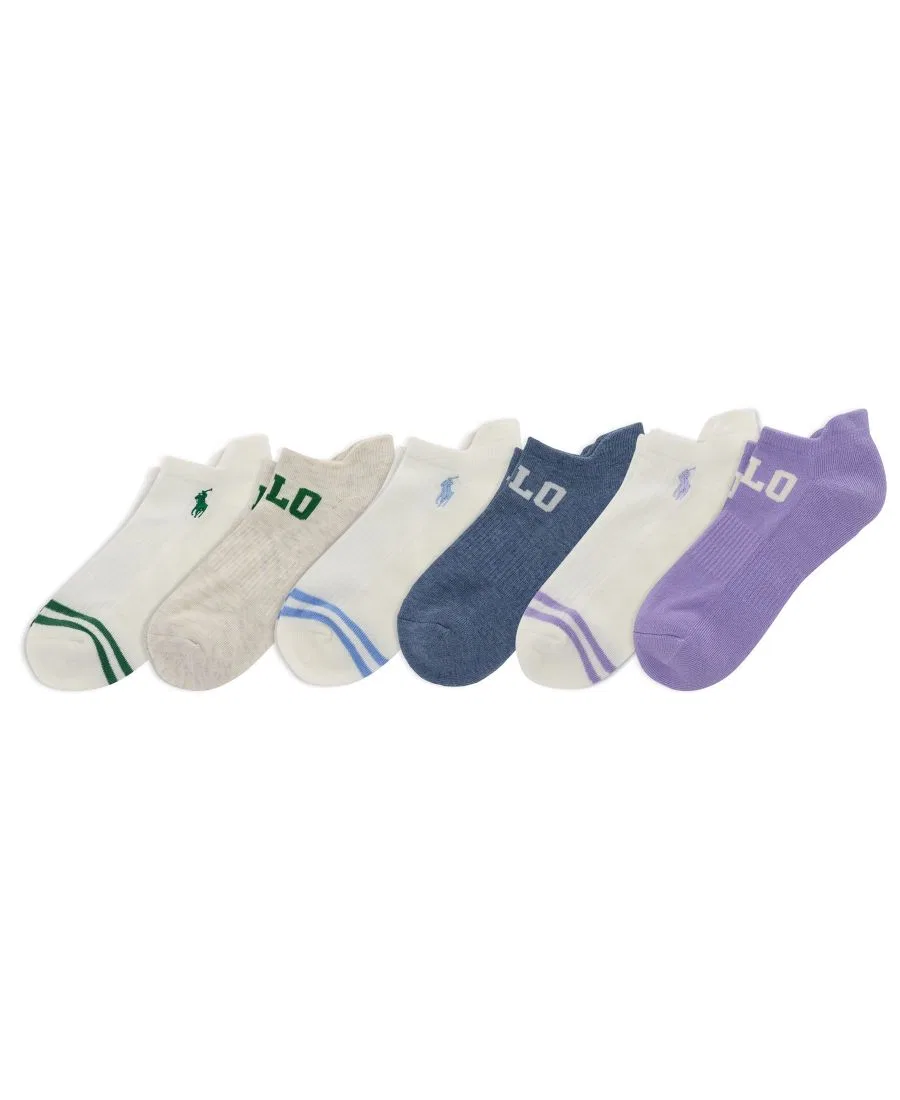 Носки низкие 6 пар с поддержкой свода стопы Polo Ralph Lauren, Purple