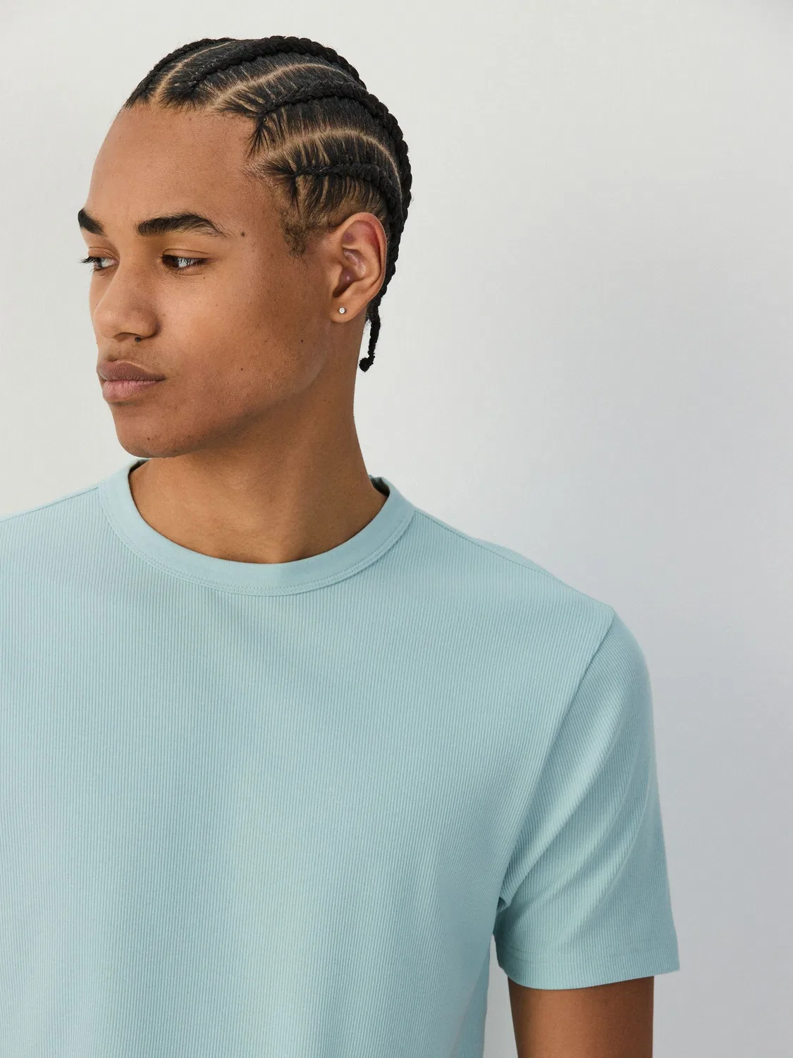 Футболка с рифленой текстурой Slim Fit Next, синий — фото 4