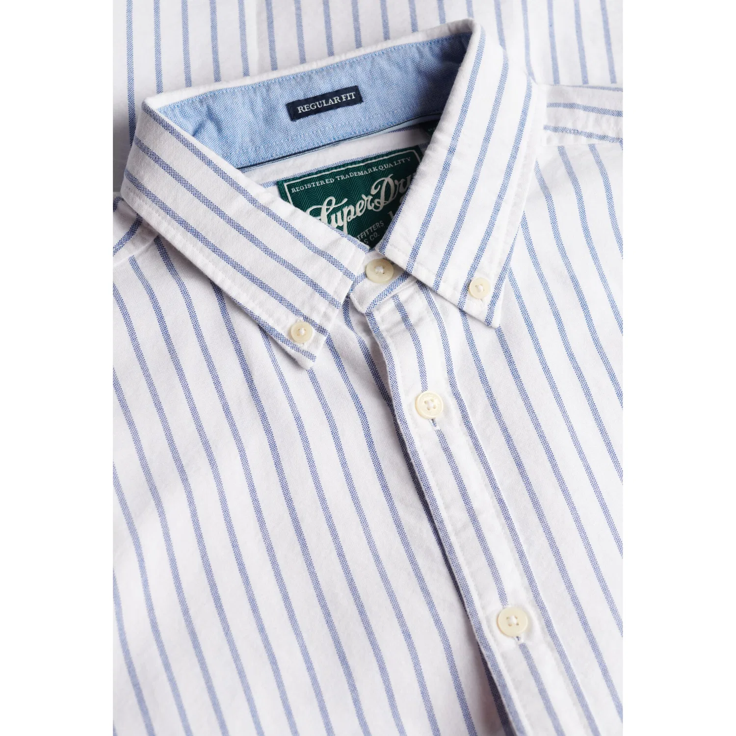 Мужская рубашка с длинным рукавом Superdry, Classic Blue/Optic Stripe — фото 3