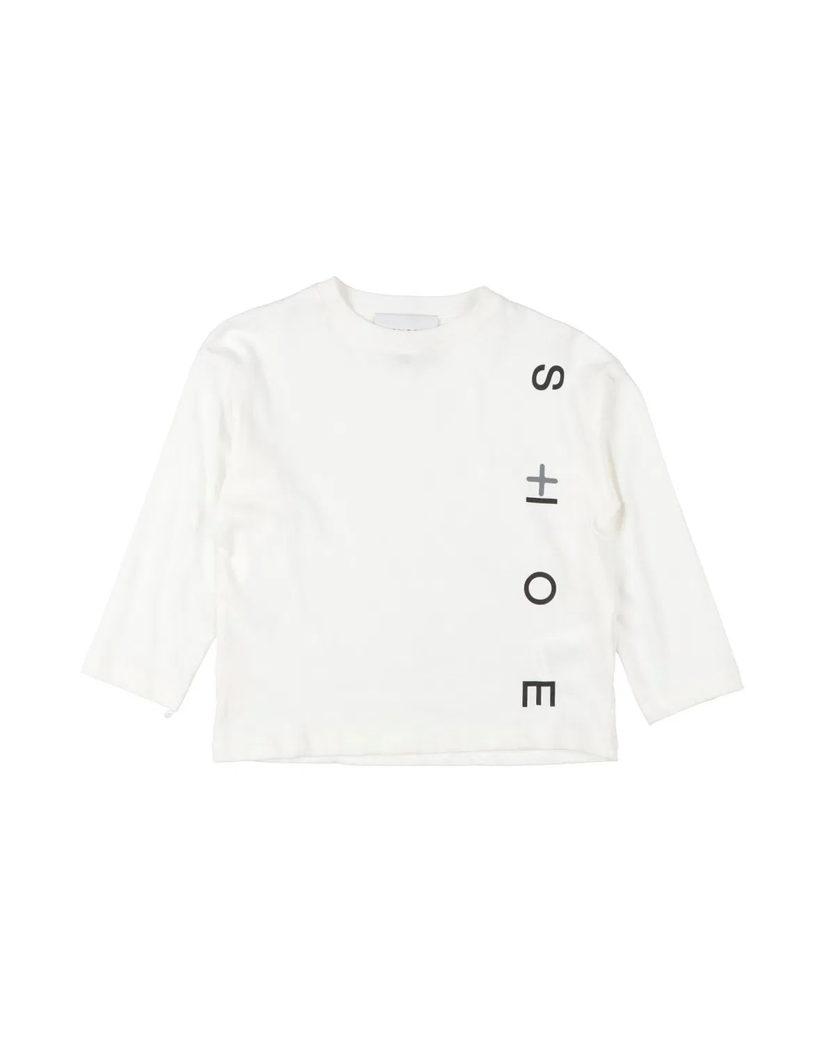 Детская футболка с логотипом Long Sleeve Logo Tee Shoe, кремовый