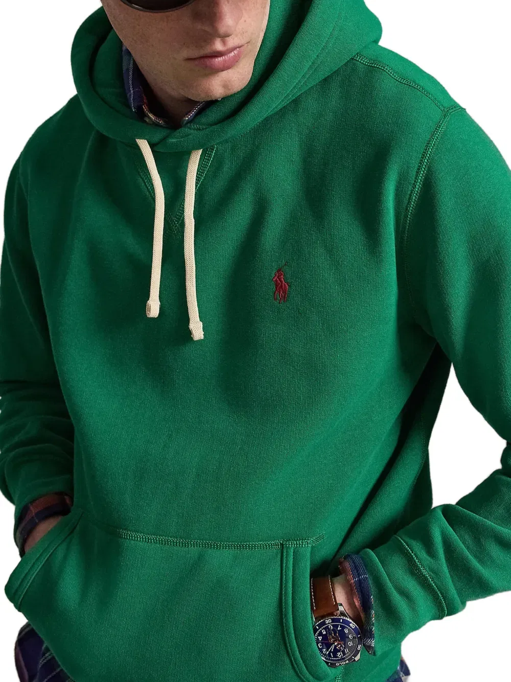 Худи из флиса Polo Ralph Lauren, зеленый — фото 4