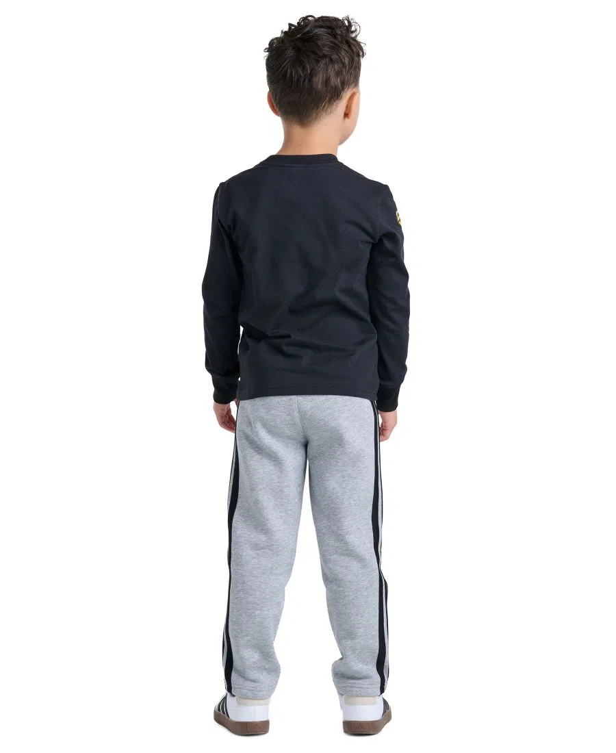 Комплект из лонгслива и брюк с камуфляжным принтом adidas, Black/Gray — фото 3