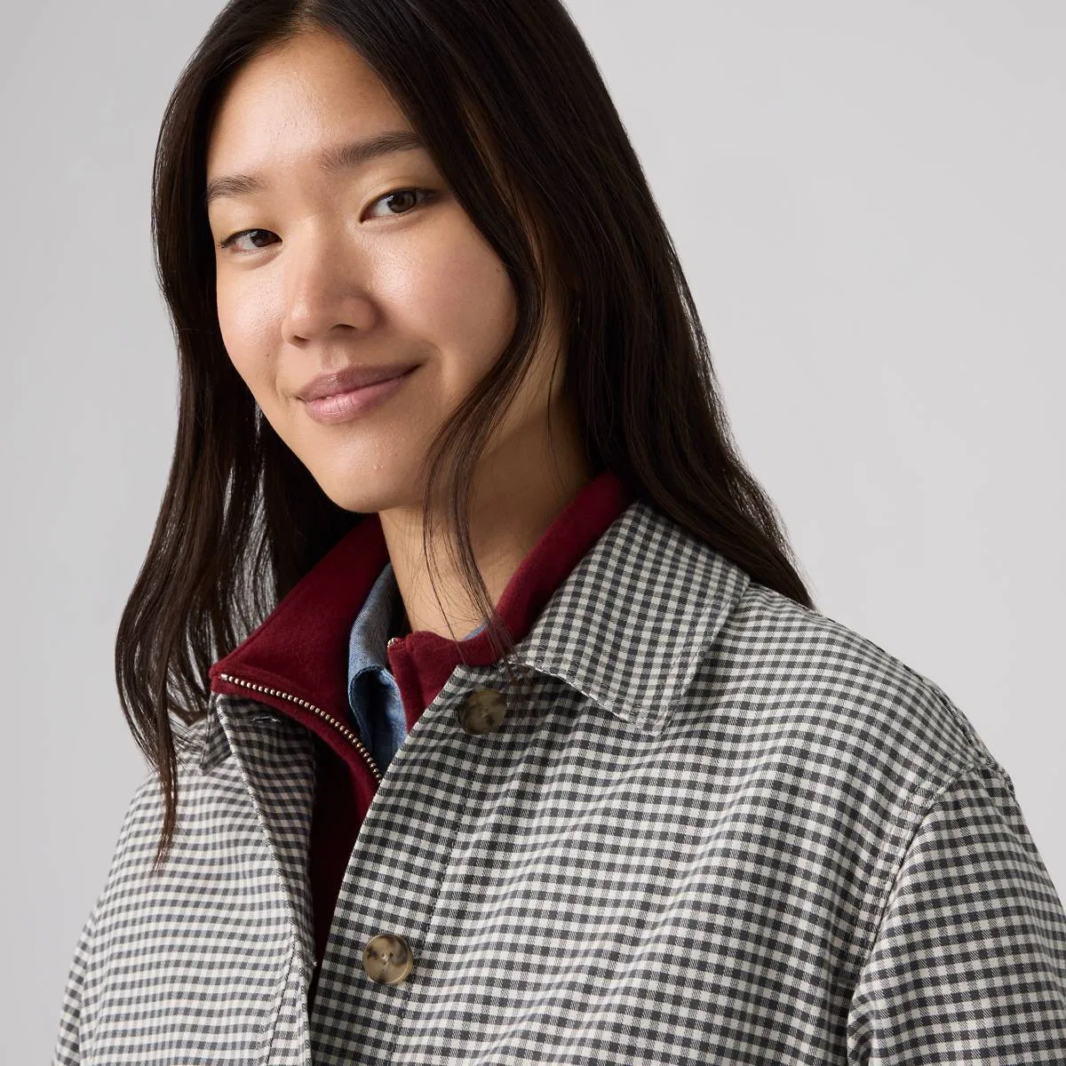 Куртка в стиле вестерн от Charli Levi's, Yoli Gingham Magnet - White — фото 2