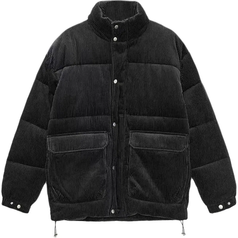 Мужская куртка-пуховик с воротником-стойкой Black ZARA, Black