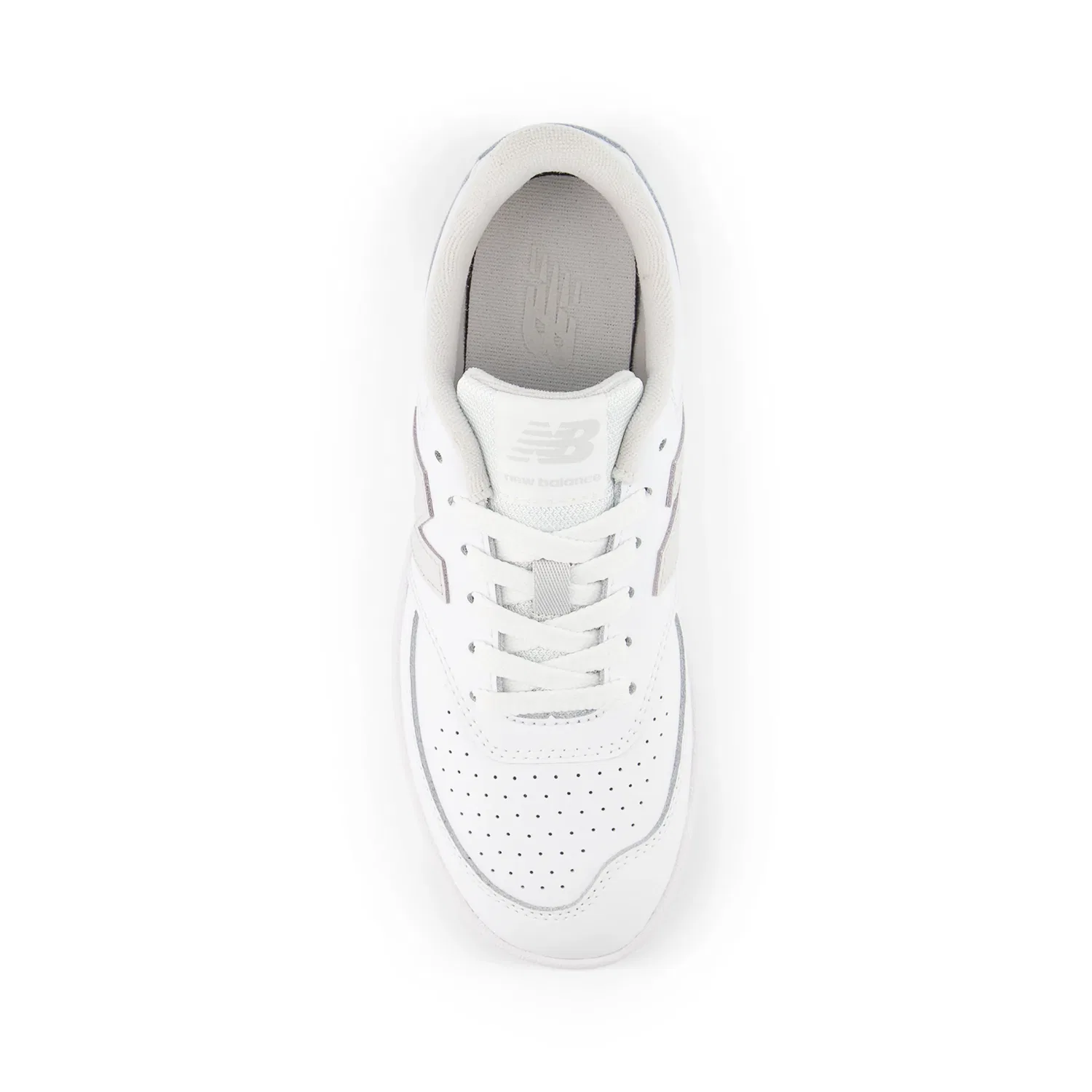 Детские кроссовки на шнуровке New Balance, White — фото 4