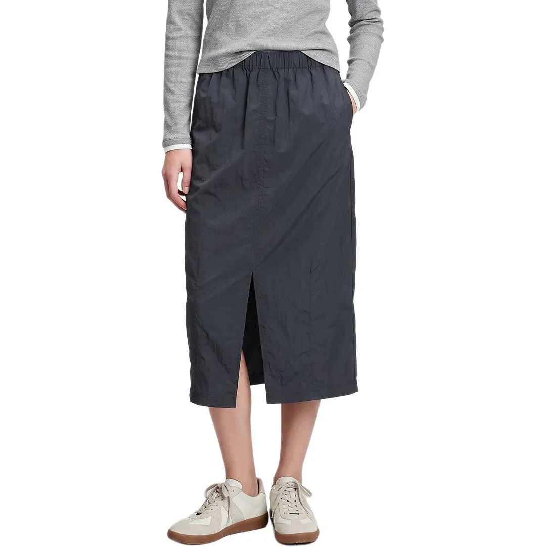Женская юбка миди Casual с длиной до колена, GAP, Black Gray — фото 4