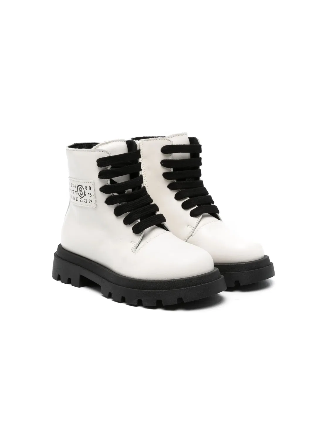 Ботинки с числовым мотивом MM6 Maison Margiela, белый