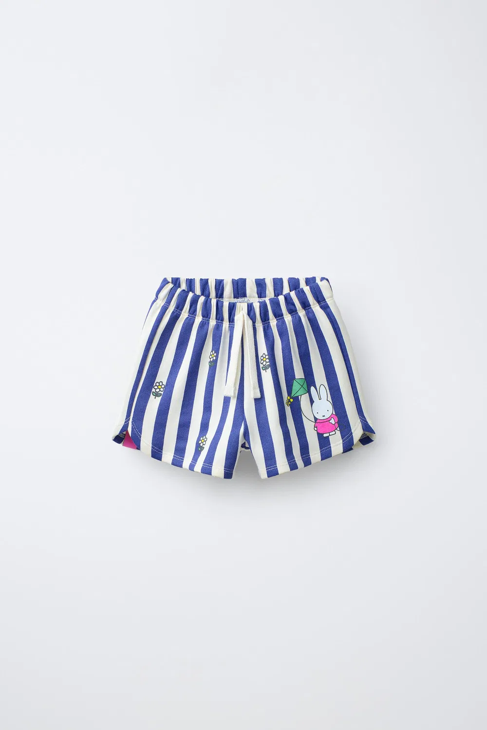 Полосатая Миффи Mercis BV Плюшевые бермудские шорты ZARA, Blue/White
