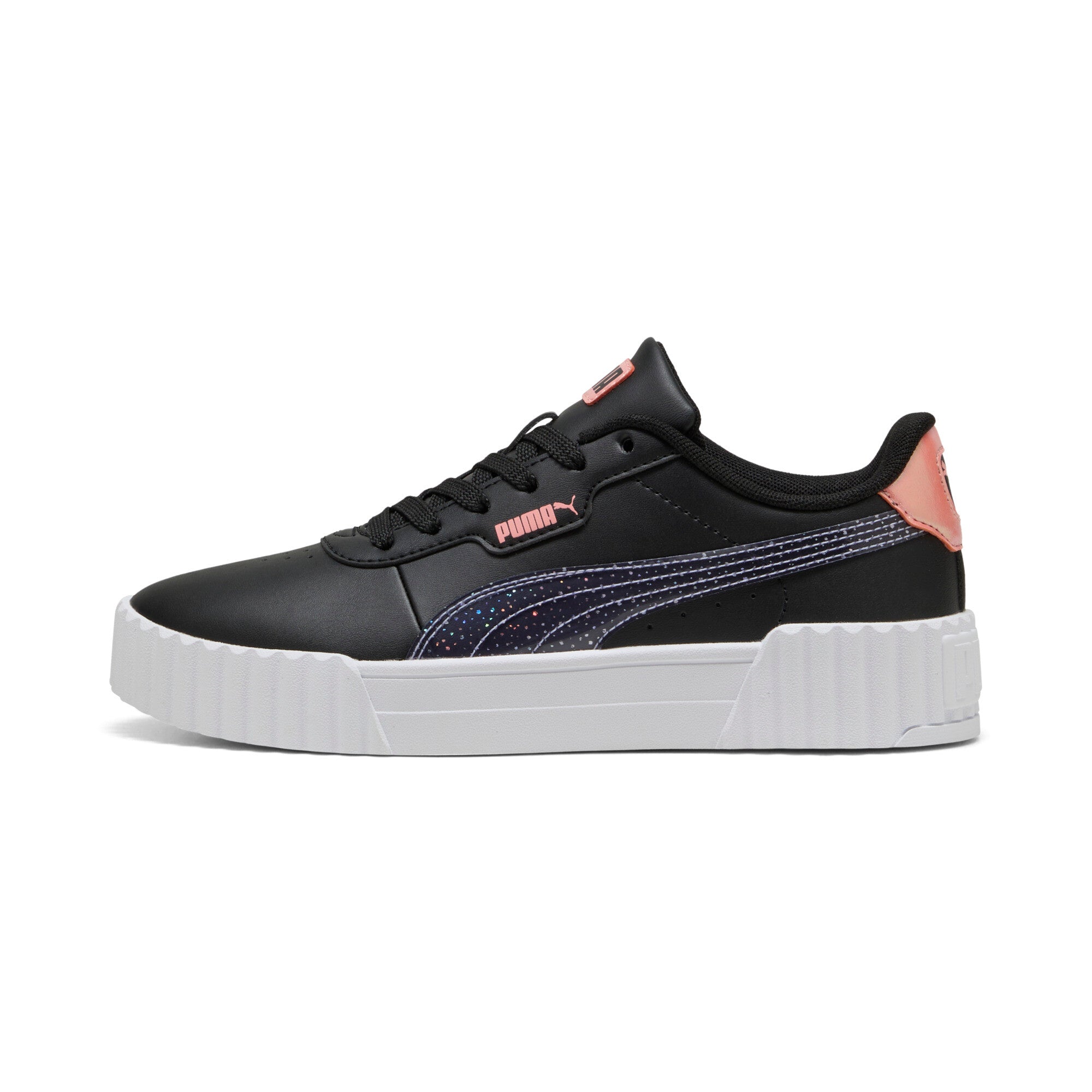 

Кроссовки женские PUMA Big Kids Carina 3.0 Blurry Dreams, цвет black/lavender alert/pink fruit
