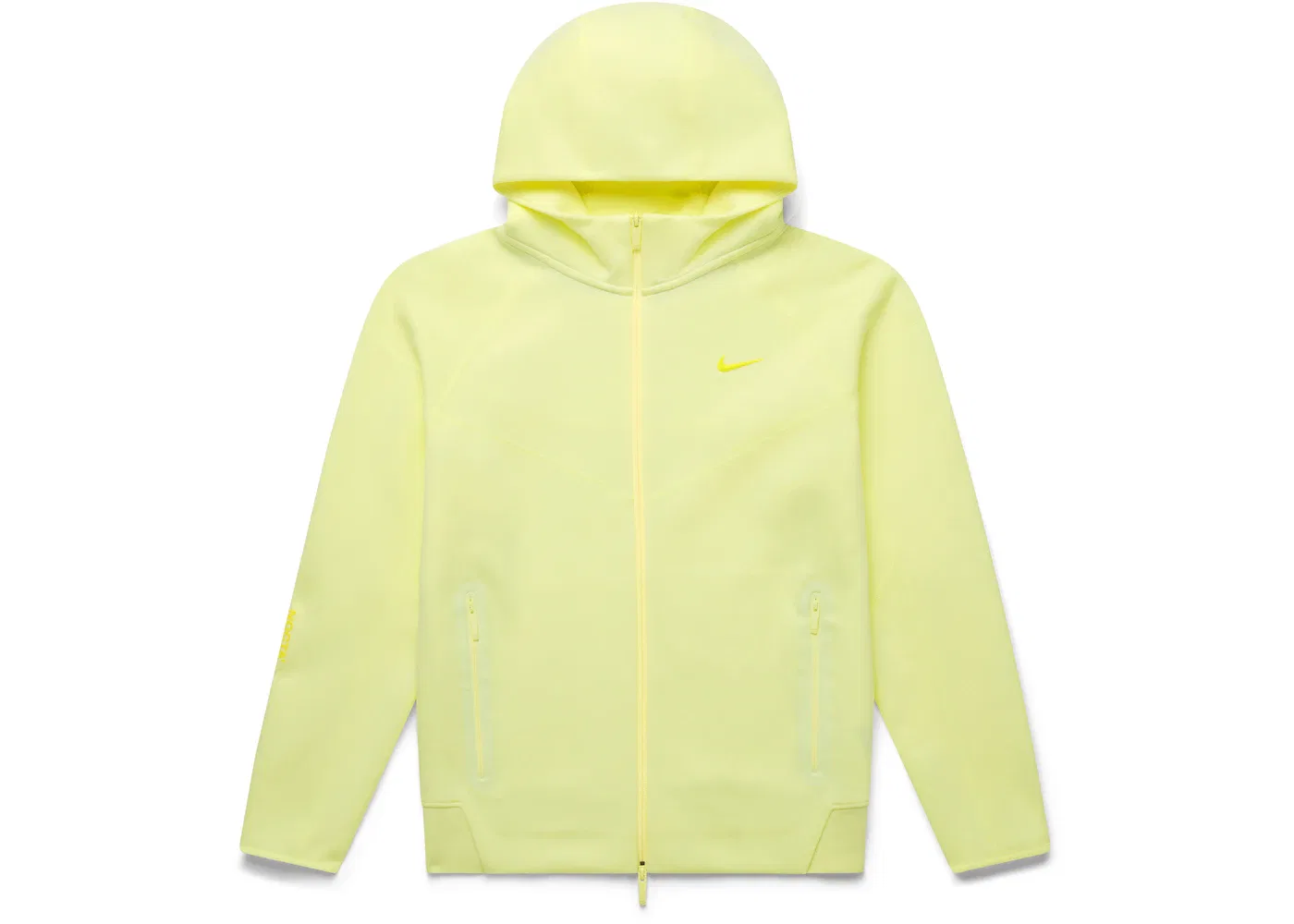 Мужская худи с полной застежкой-молнией Nike x NOCTA NRG Tech Fleece, Citron Tint Vivid Sulfur