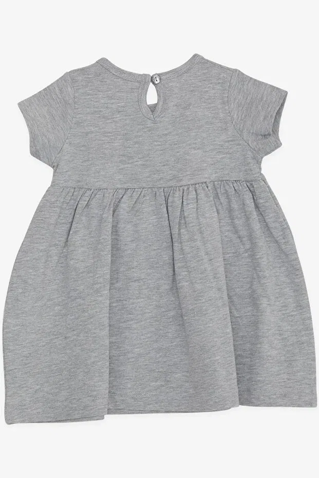 Детское платье для девочек с вышивкой Unicorn embroidered Breeze, Gray Melange — фото 4