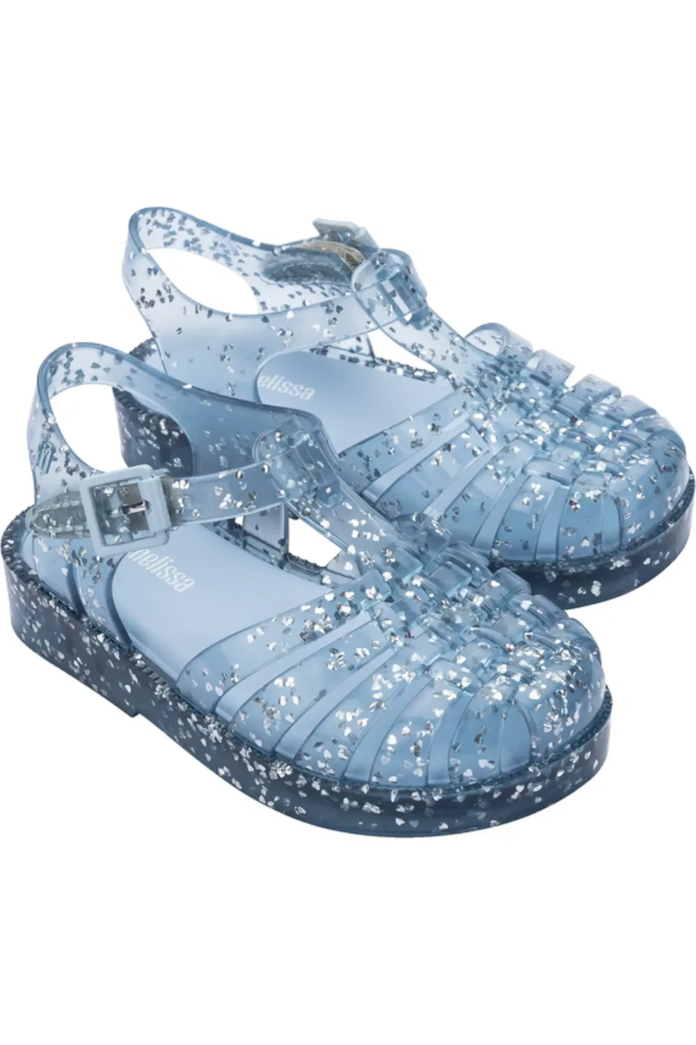 Сандалии детские рыбацкие с блестками Possession Mini Melissa, Glitter Blue