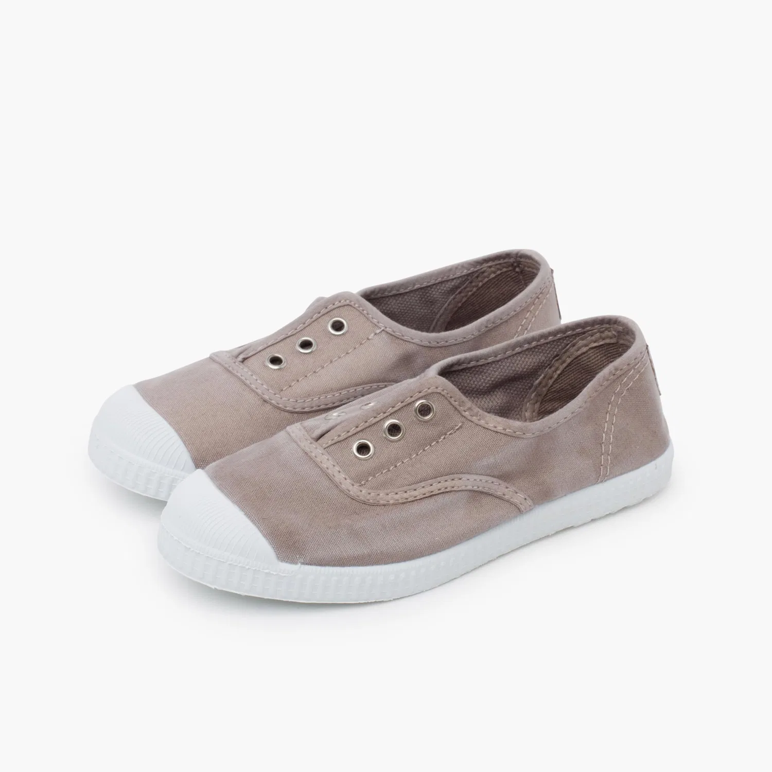 Детские кеды без шнурков с эффектом потертости Pisamonas, Grey — фото 4