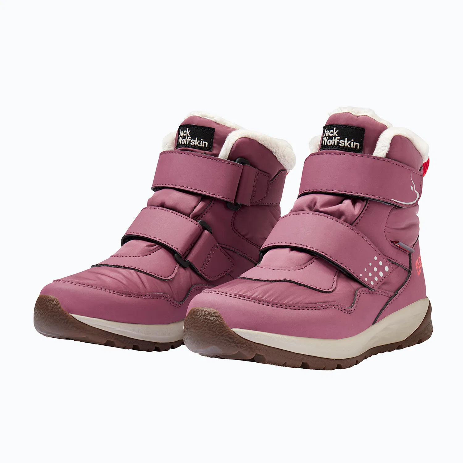 Детские зимние ботинки с высоким голенищем Polar Bear-B Texapore Mid Vc Jack Wolfskin, Rosa — фото 3