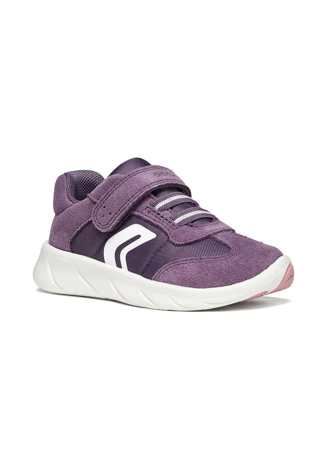 Девочка, бегающая пешком - детские туфельки Geox, Light Violet White — фото 2
