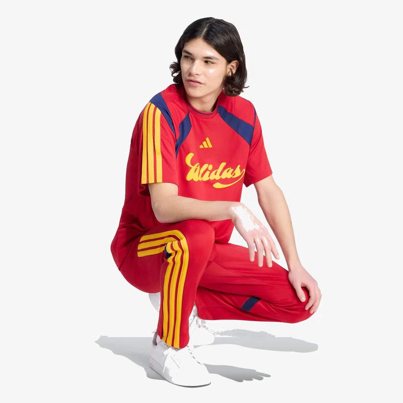 Олимпийка с принтом House of Tiro Nations Pack Adidas, красный — фото 4