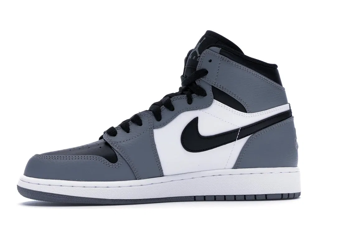 Детские кроссовки Lifestyle с длинным шнурованием Jordan 1 Retro High Jordan, Cool Grey/Black-White — фото 3