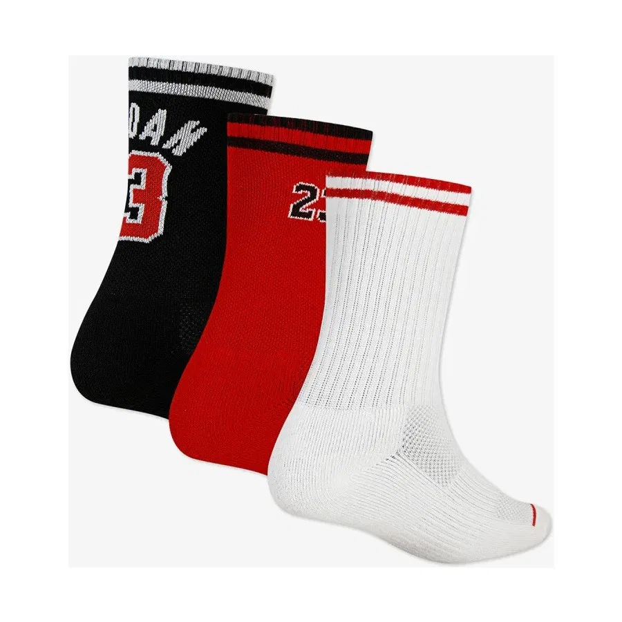 Комплект спортивных носков Nike Jordan Varsity Jersey 3pk, 3 пары, Темно-синий/Синий/Белый — фото 2