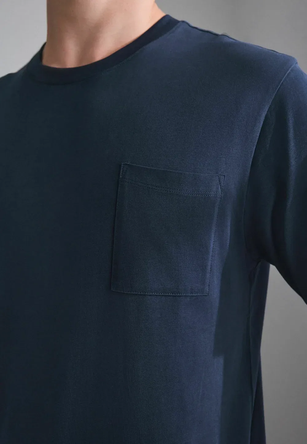 Пижамный комплект из трикотажа с коротким рукавом, стандартного кроя Next, Navy Blue — фото 4
