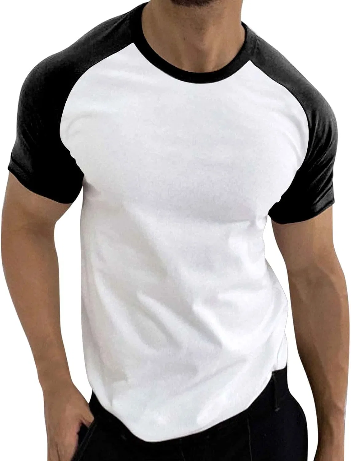 Мужская спортивная футболка реглан Color Block, White