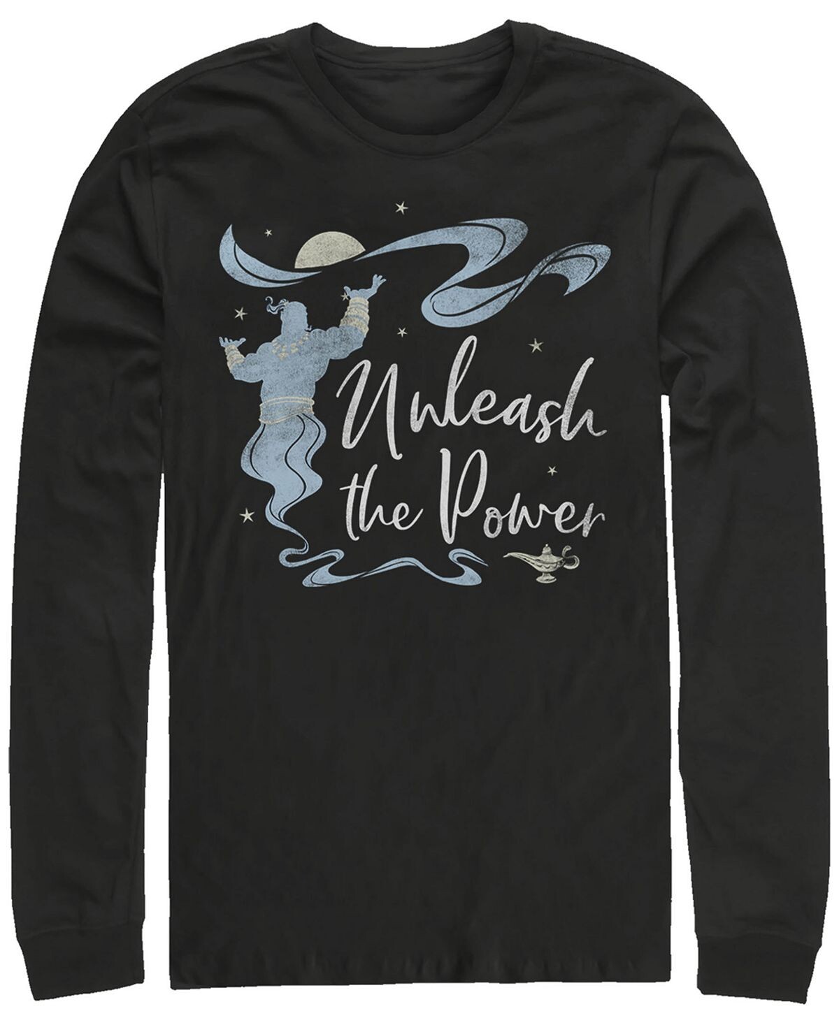 

Диснеевский мужской фильм "аладдин в прямом эфире", "джинн высвободи силу", футболка с длинным рукавом Fifth Sun, черный