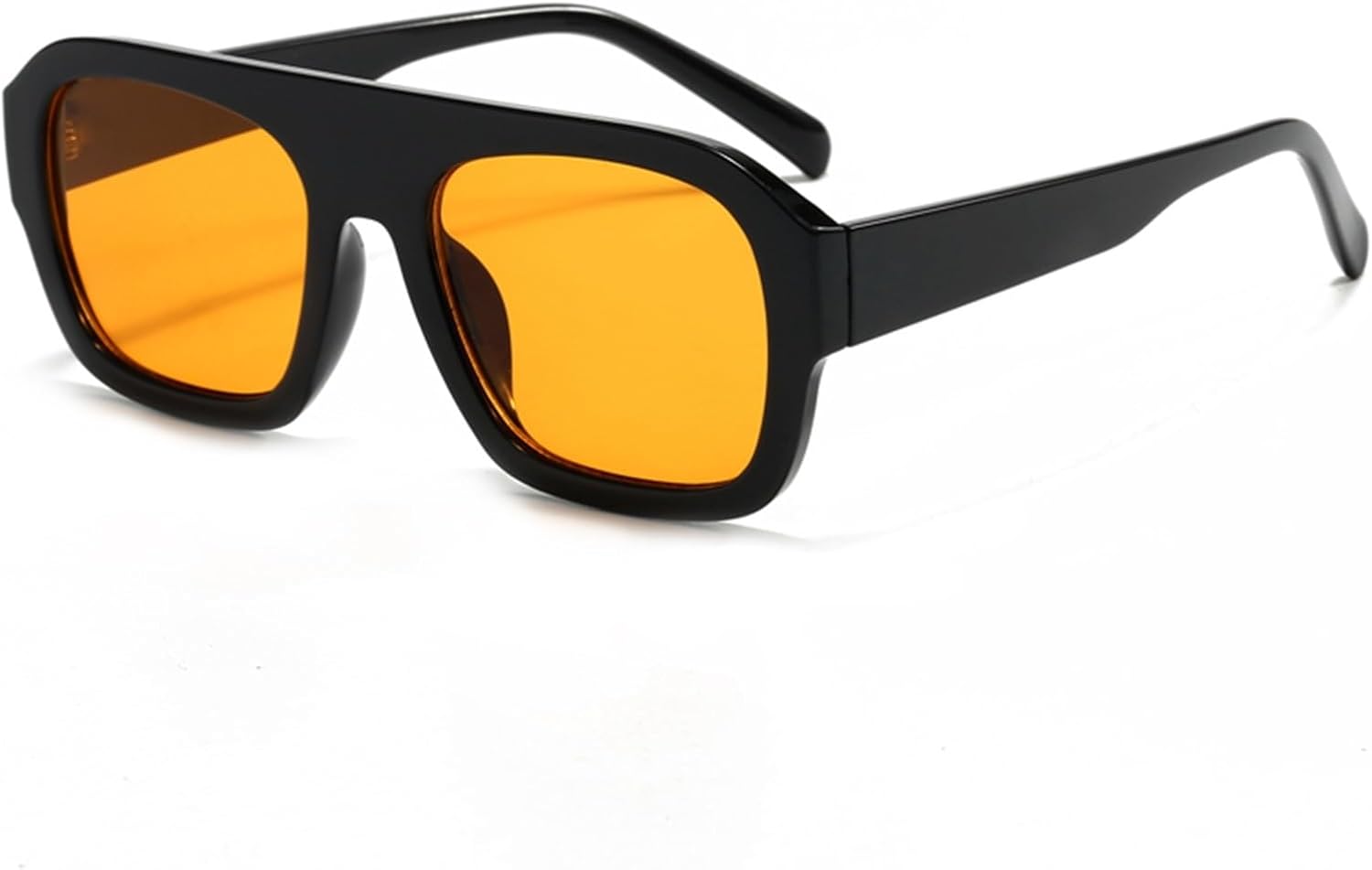 

Классические прямоугольные солнцезащитные очки в крупной оправе для женщин, модные солнцезащитные очки с леопардовым принтом, очки INS для мужчин и мужчин, унисекс, защита от ультрафиолета UV400 Generic, Black Orange