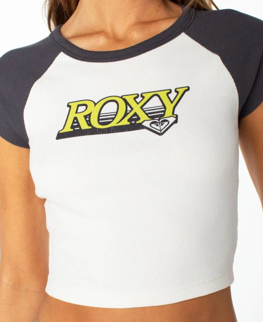 Женский укороченный топ с графическим принтом Roxy, Phantom Roxy Corp — фото 4