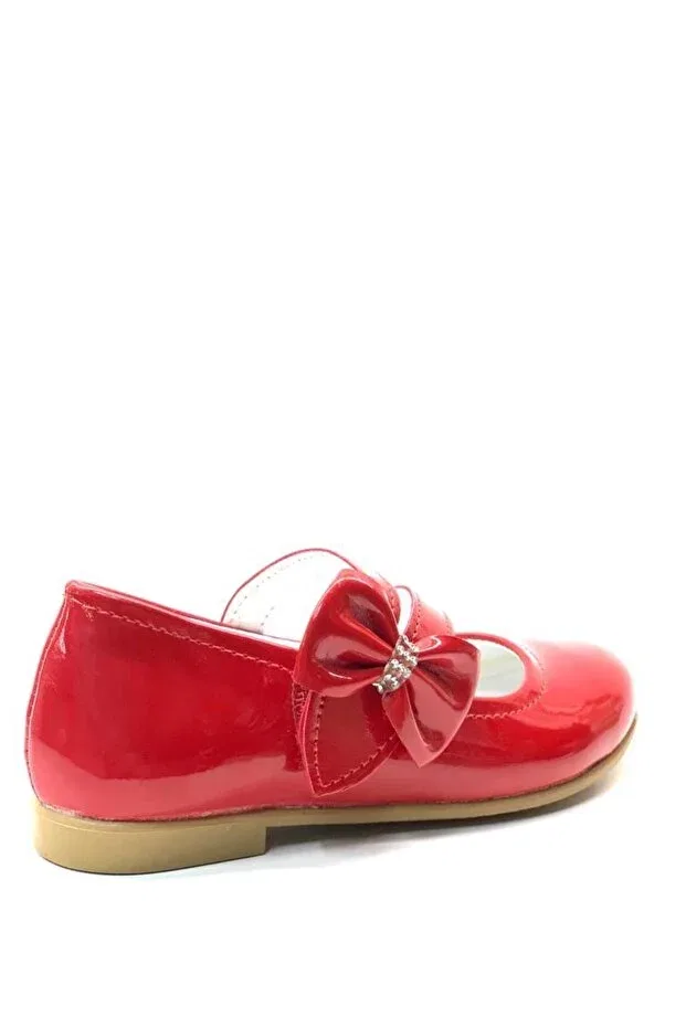 Детские балетки для девочек с ортопедической стелькой Tuğba Ortopedi, Red Patent Leather — фото 4