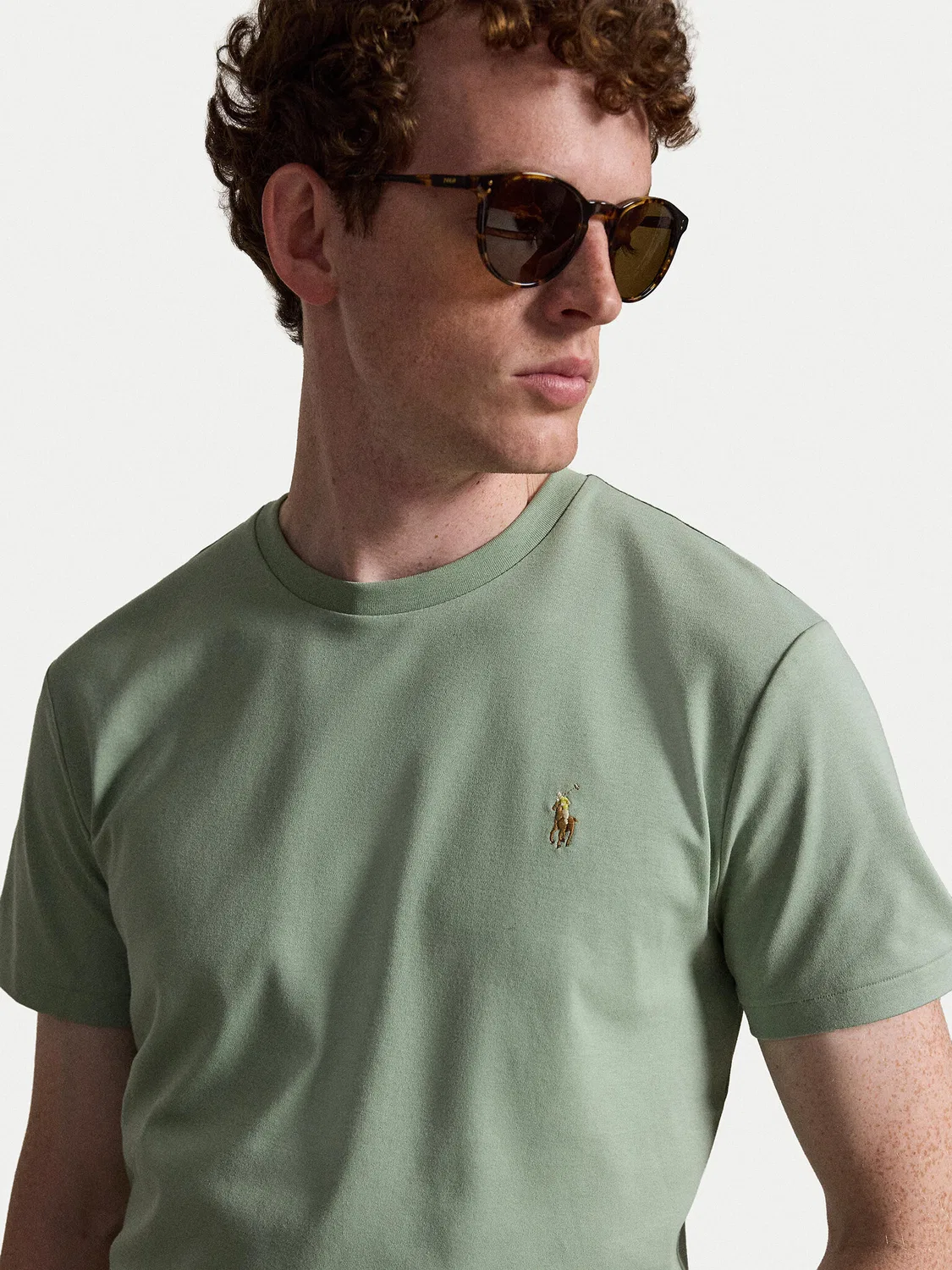 Мужская футболка стандартного кроя Polo Ralph Lauren, светло-зеленый — фото 4