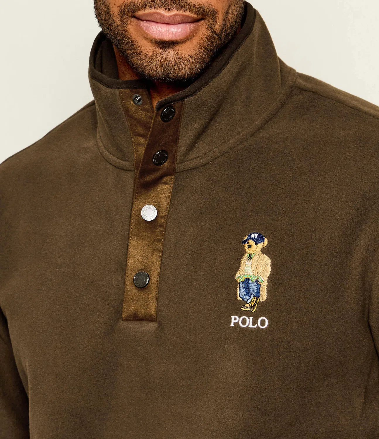 Флисовая кофта с молнией Polo Ralph Lauren, Marrone — фото 4