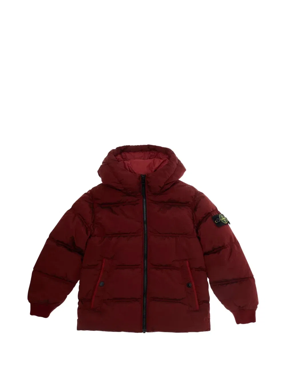 Пальто с подкладкой и нашивкой-логотипом Stone Island Junior, красный