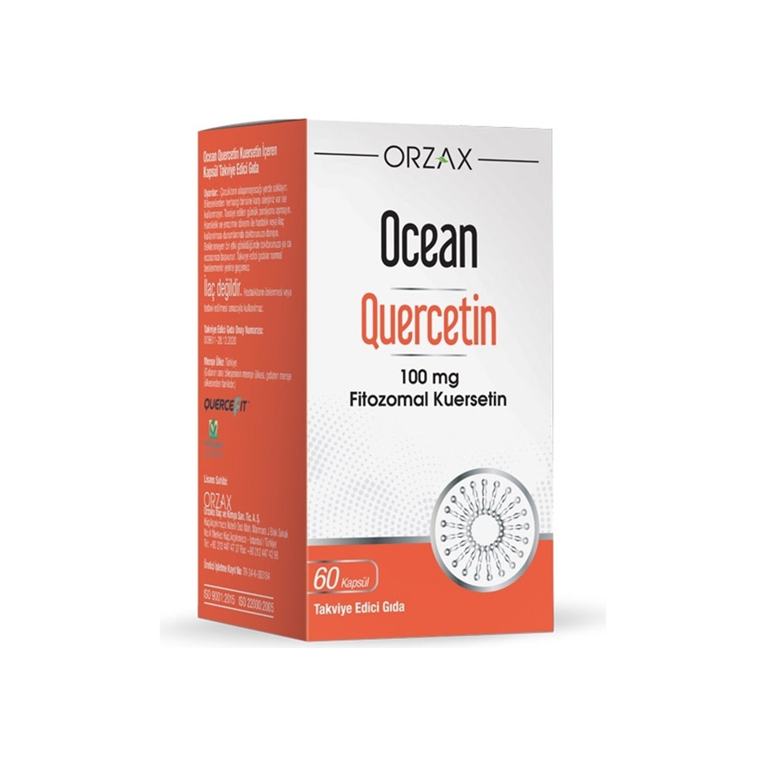 

Кверцетин Ocean Orzax 100 мг, 60 капсул