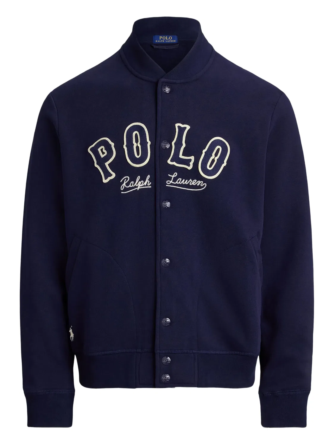 Свитшот с кнопками на застежке Polo Ralph Lauren, темно-синий