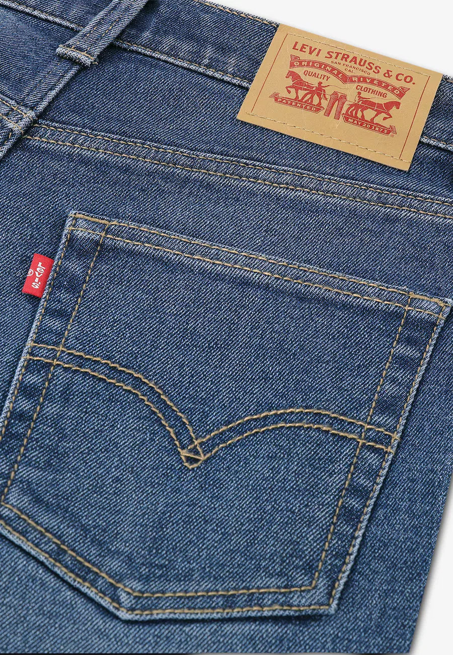 Детские джинсы Levi's Kids свободного кроя 'STAY' синего цвета — фото 3