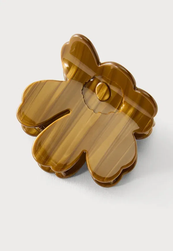 Заколка для волос, полированная отделка, Unikko small, Marimekko, brown — фото 3