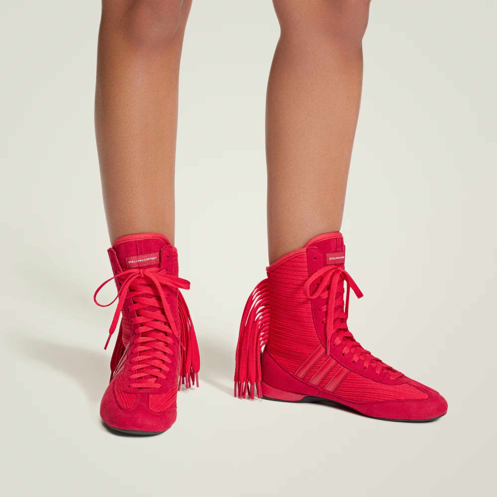 Высокие кроссовки Adidas by Stella McCartney Rasant V3, красный — фото 4