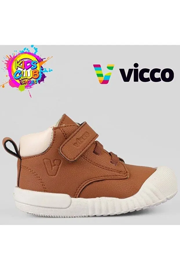 Детские ботинки для мальчиков с коротким каблуком Vicco, Brown