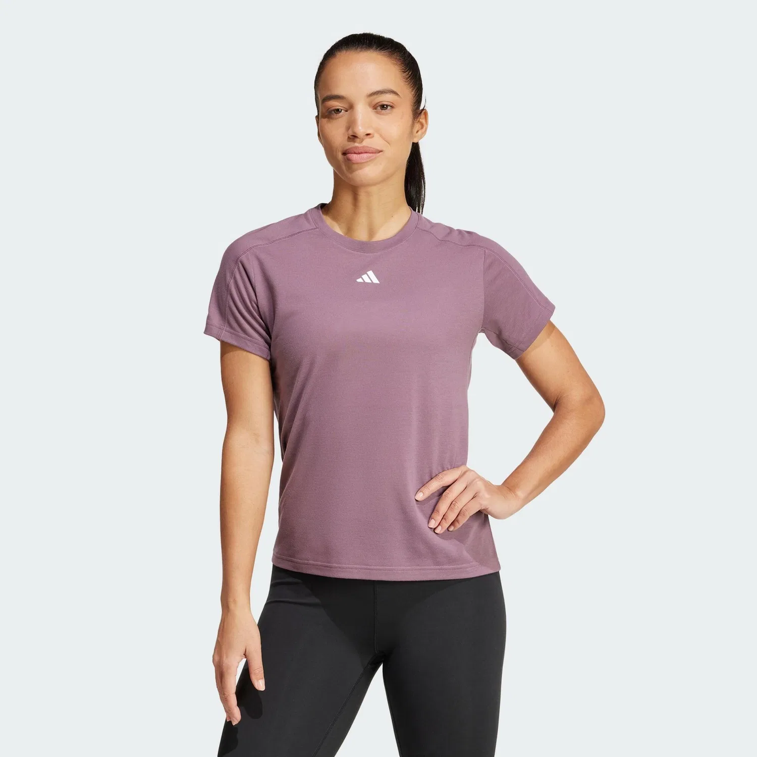 Мужская футболка с принтом AEROREADY Train Essentials Minimal Branding T-Shirt Adidas, Dunkelviolett