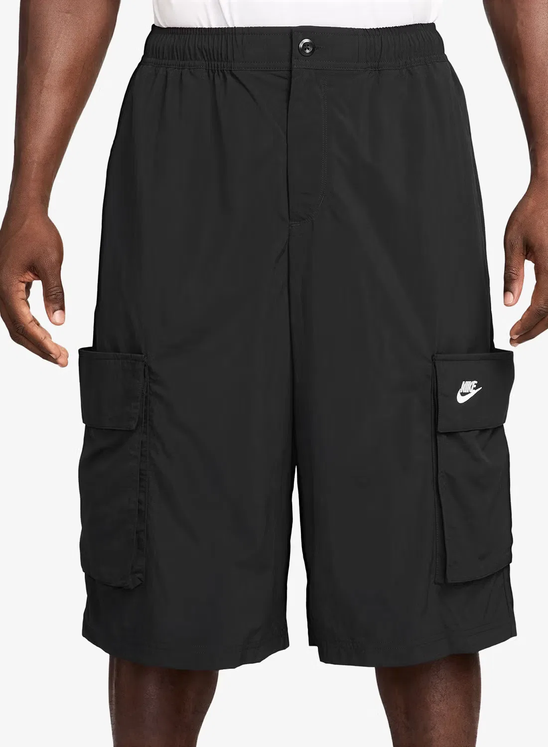 Шорты карго оверсайз Club Nike, черный
