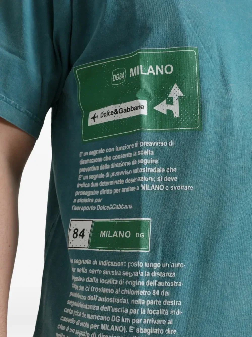 Футболка Milano с графичным принтом DOLCE & GABBANA, синий — фото 4