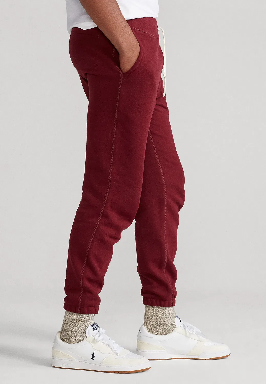 Спортивные штаны из флиса RL - брюки от спортивного костюма Polo Ralph Lauren, Classic Wine — фото 4