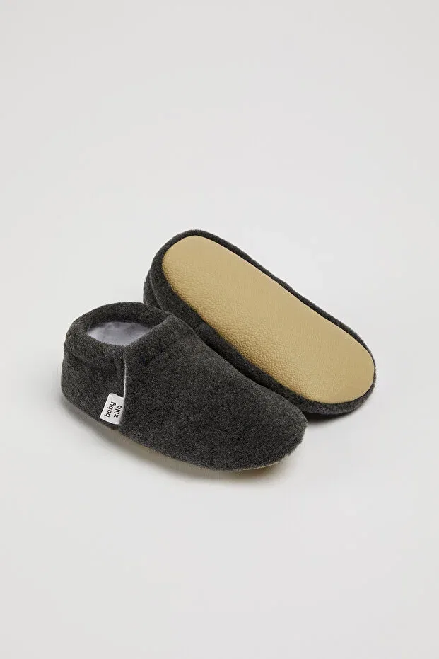 Детские пинетки из флиса с нескользящей подошвой, Babyzilla, Anthracite — фото 2