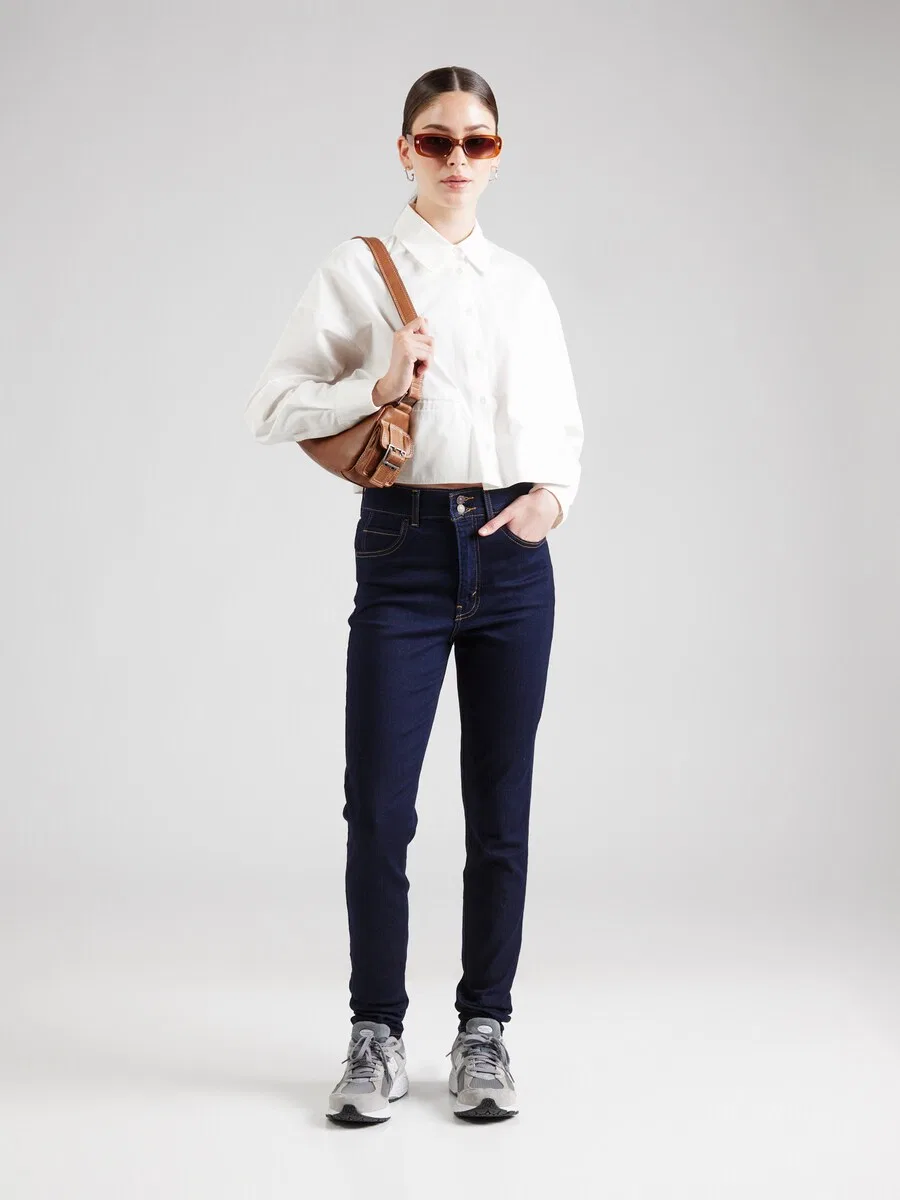 Джинсы LEVI'S Slim fit 'Retro High Skinny Jeans' темно-синего цвета — фото 4
